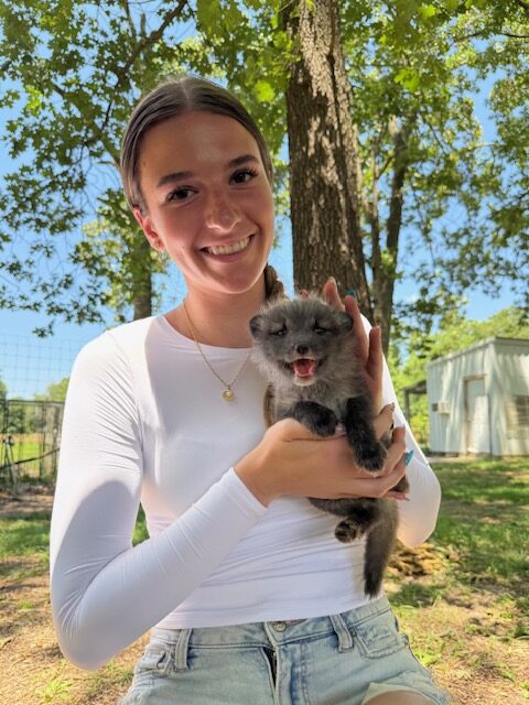 Lola Winters with animal
