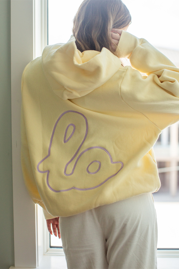 ClassicHoodieYellowBack Purple Hoodie